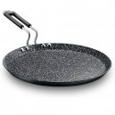 Prestige Durastone Hard Anodised 6 Layer Non-Stick Omni Tawa, 25 cm (Black)