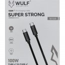 WULF SUPER STRONG PD CHARGING CABLE C TO C 100W (W106)