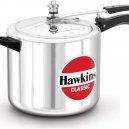 Hawkins Classic Aluminum Pressure Cooker, 10 Litre, Silver  CL10