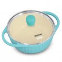 Hawkins Aqua Cook n Serve Baby Casserole with Glass Lid 1.25L | Induction Compatible |  UBC125