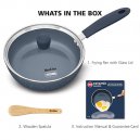 Hawkins Ceramic Nonstick Frying Pan with Glass Lid 17cm | ICF17G