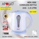 Apollo Cordless Kettle 1.0L  (Nek 1000)