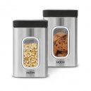 Milton Stainless Steel Clear Square 2pc's x 1000ml Jar