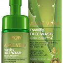 WOW Skin Science Aloe Vera Foaming Face Wash with Built-In Face Brush for deep cleansing 150ml