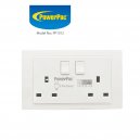 Powerpac 2 Gang Wall Socket