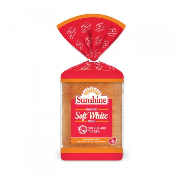 Sunshine Soft White Bread 550G