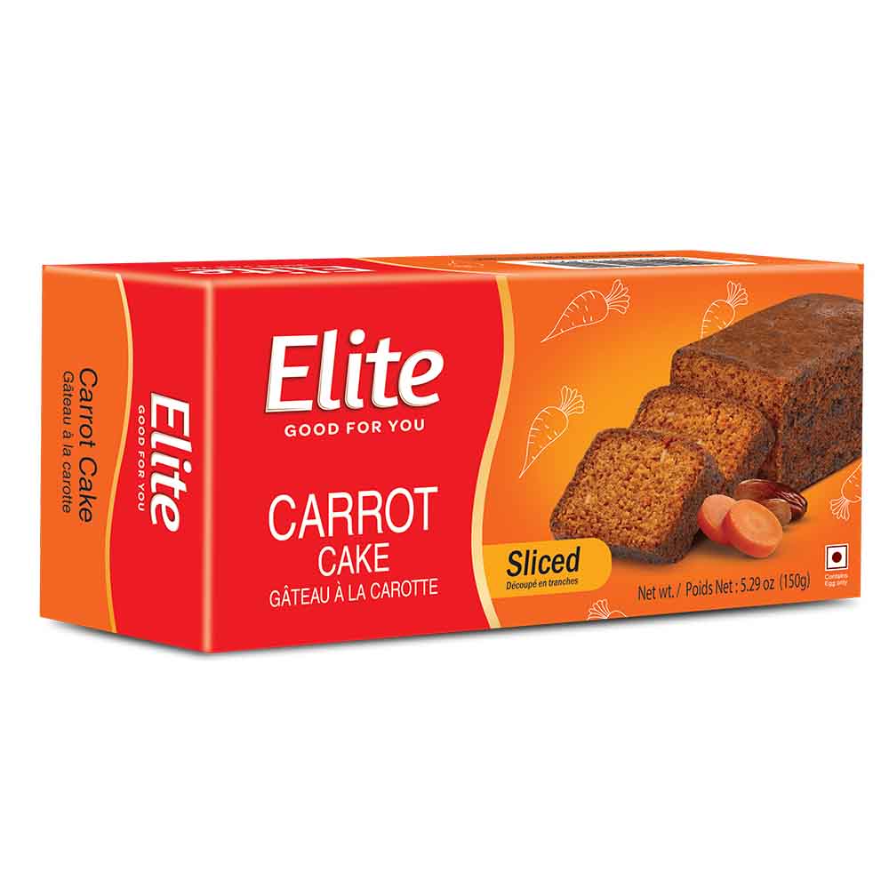 Elite Carrot Cake Sliced 150gm