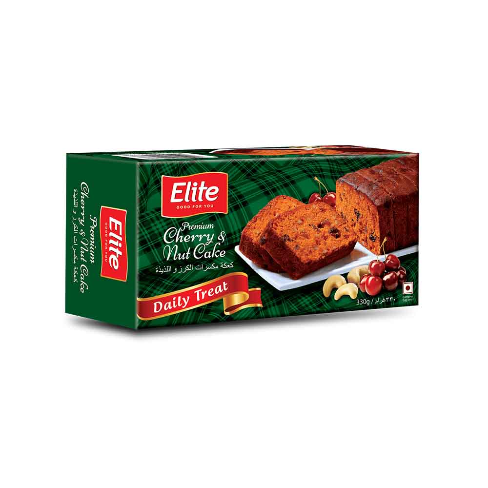 Elite Cherry Nut Cake 330Gm