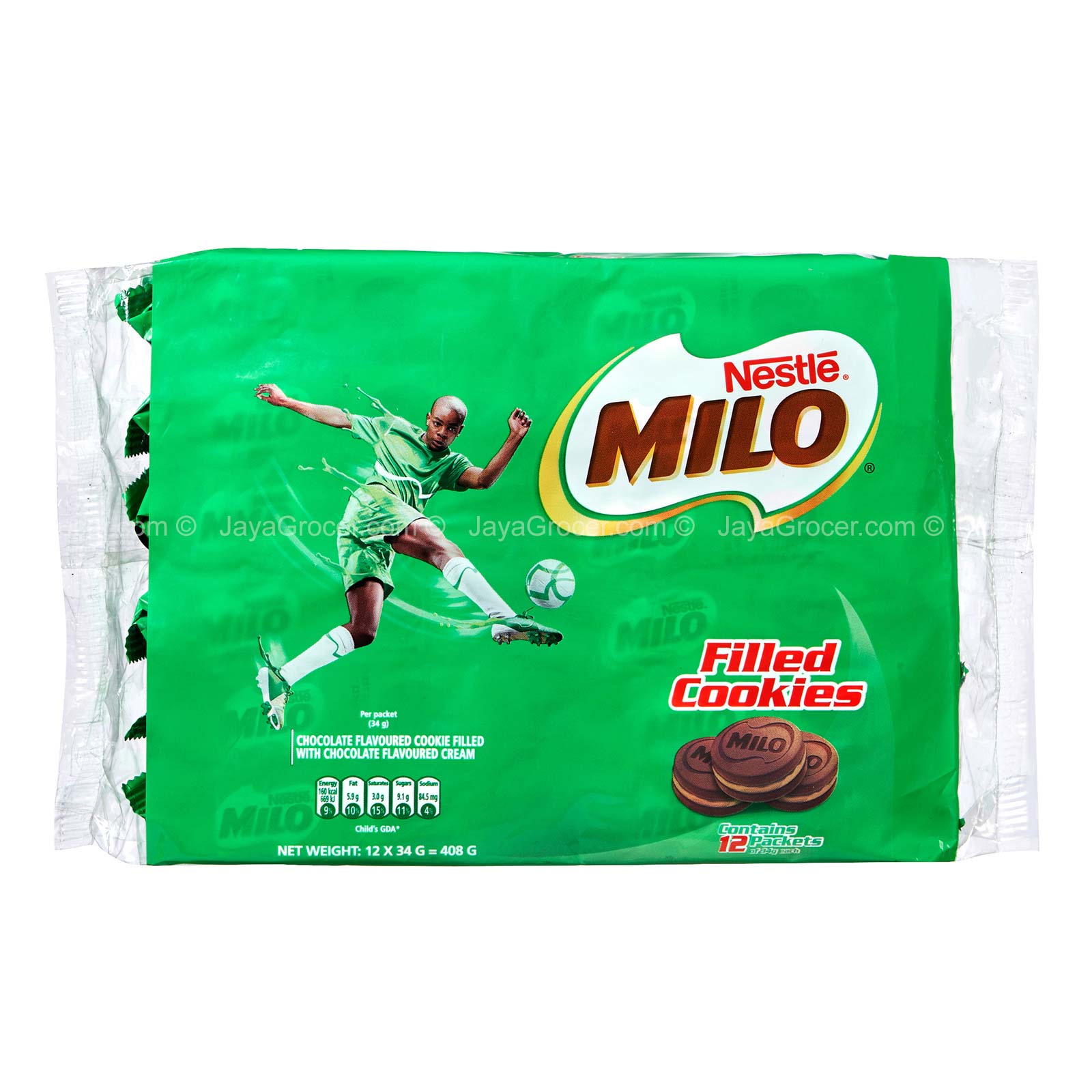 Milo Filled Cookies 12X34gm