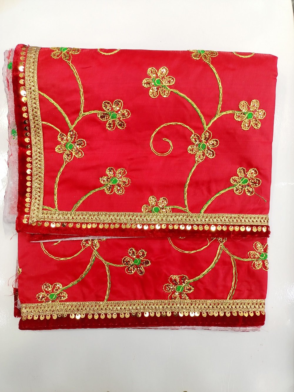 Saga Flower Chunari | Pooja Ki Chunari 20" x 40"