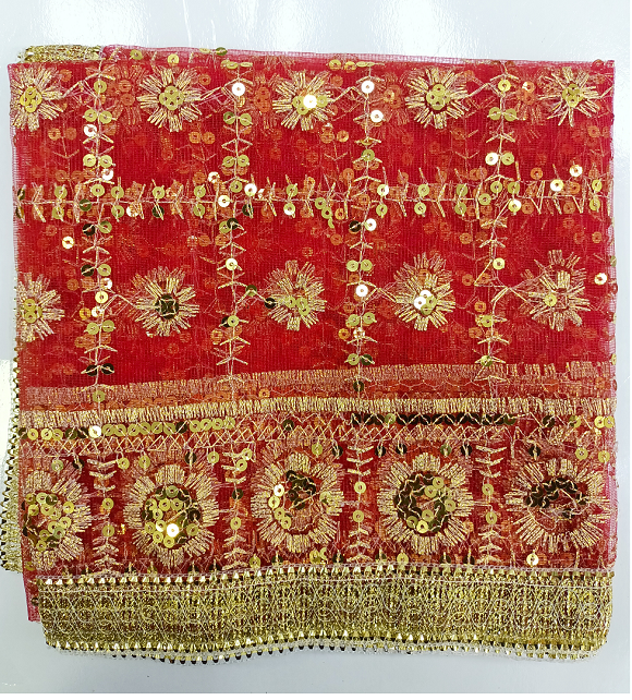 Net Tikli Chunari | Pooja Ki Chunari 40" x 40"