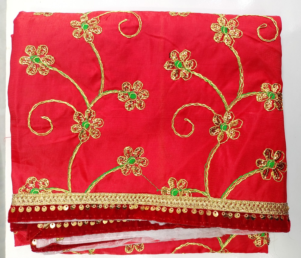 Saga Flower Chunari | Pooja Ki Chunari 40" x 40"