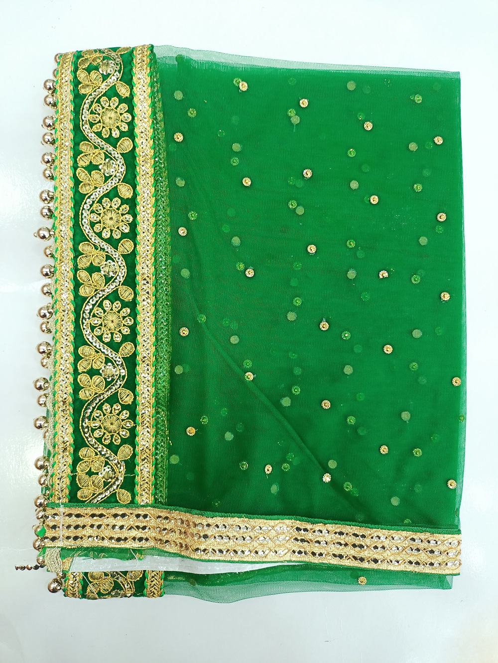 Border Chunari | Fancy Pooja Cloth/ Mata Puja Chunari (Border 20'' x 40'')