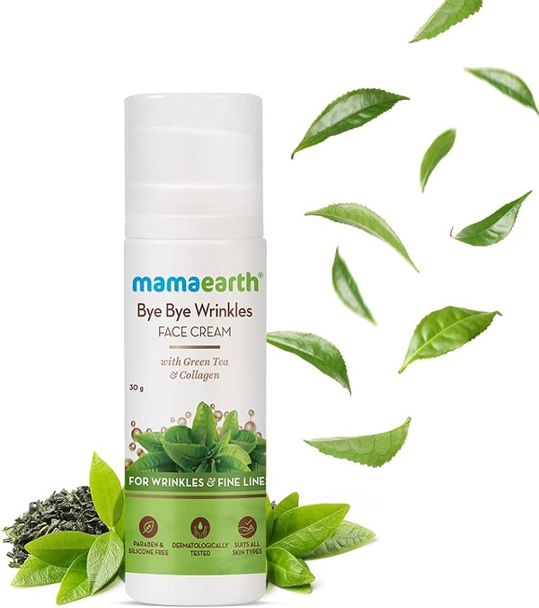 Mamaearth Bye Bye Wrinkles Face Cream with Green Tea & Collagen 50g