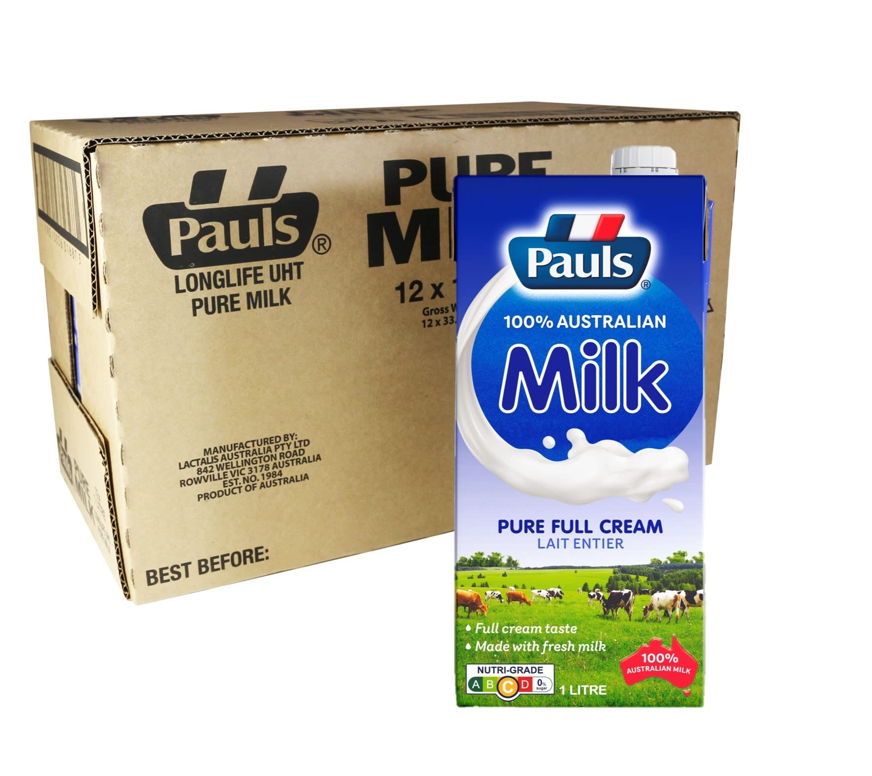 Pauls UHT Milk 1 Carton (12 x 1L)