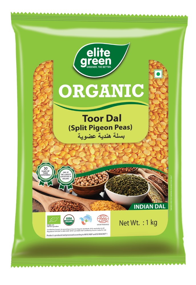 Elite Green Organic Toor Dal 1Kg
