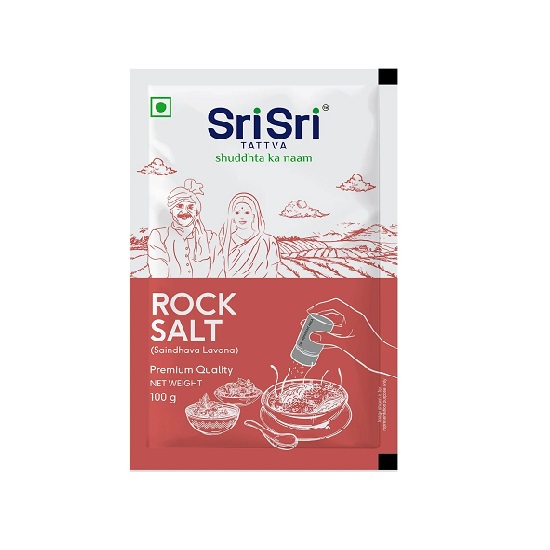 Sri Sri Rock Salt - Premium Quality, 100 gm (Sendha Salt)