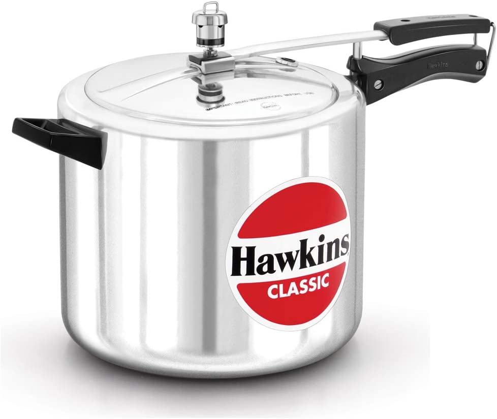 Hawkins Classic Aluminum Pressure Cooker, 10 Litre, Silver  CL10