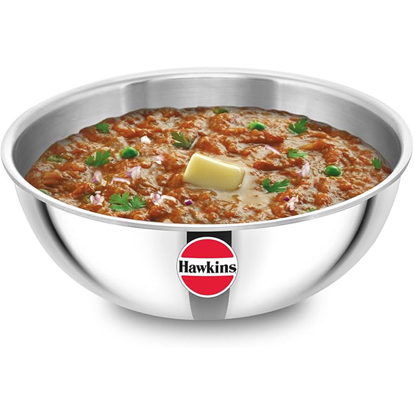 Hawkins Tri-Ply Stainless Steel Metro Kadhai 3L | Tasla| SSTA30
