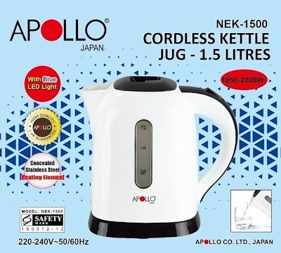 Apollo Cordless Kettle Jug 1.5 Ltr Nek-1500