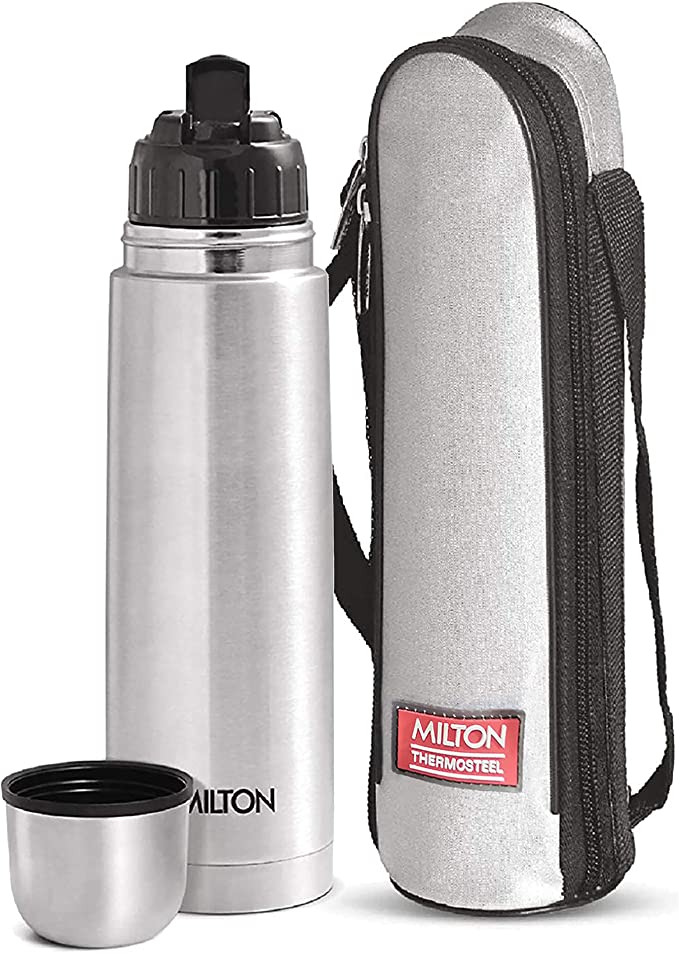 Milton Thermosteel Flip Lid Flask, 1000ml , Silver