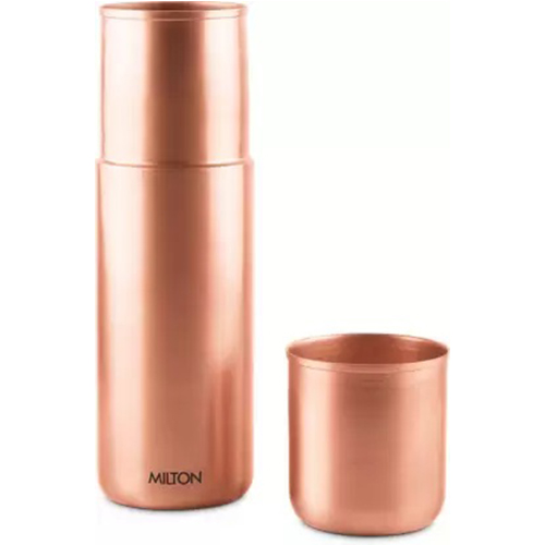 Milton Copper Bed Pot 1100 ml Bottle  (Pack of 1, Steel/Chrome, Copper)