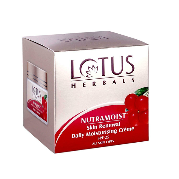Lotus Herbals Nutramoist Skin Renewal Daily Moisturising Cream SPF 25 - 50g