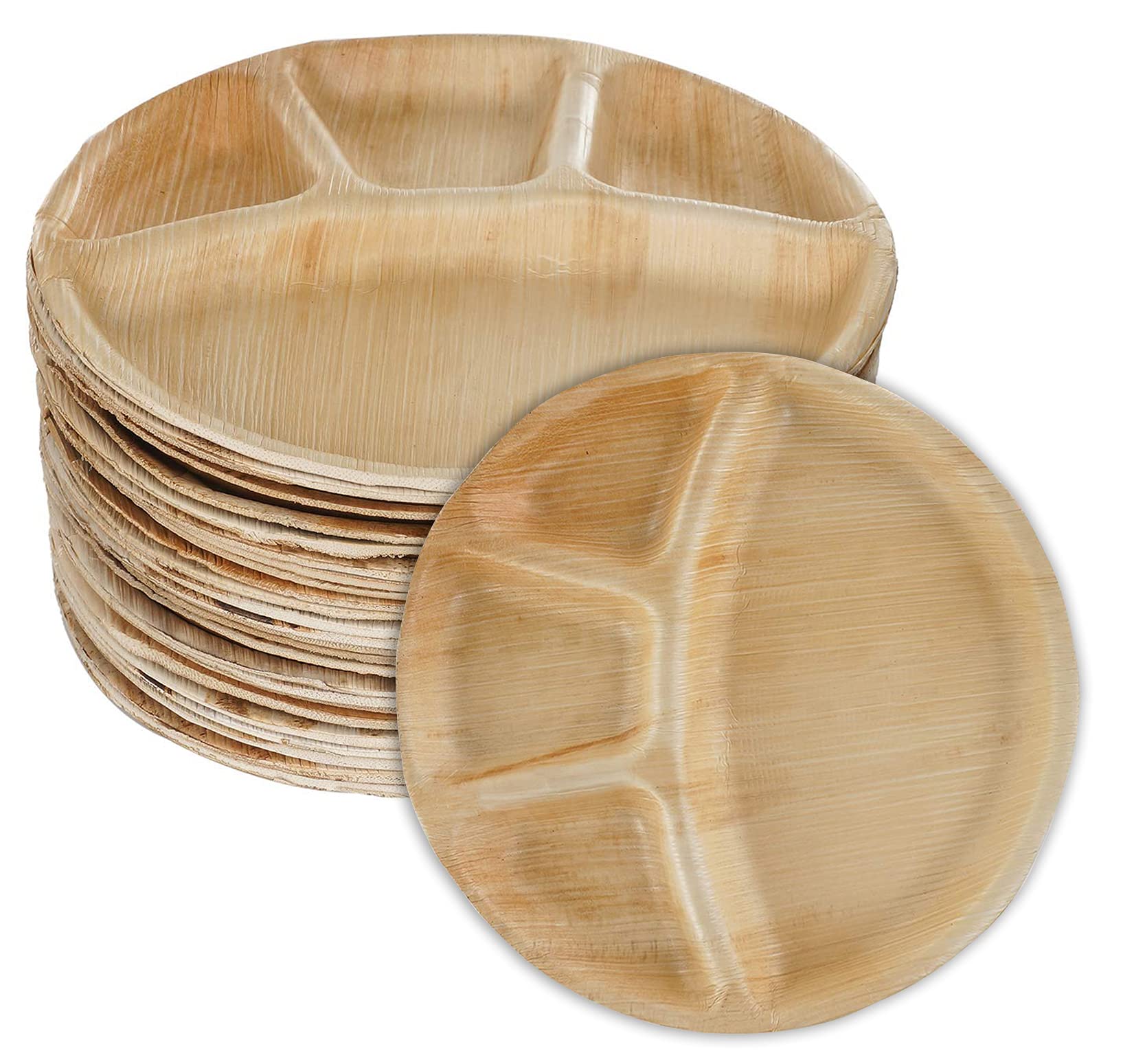 Palm Plate Round 4 Portion 12" (10Pcs)