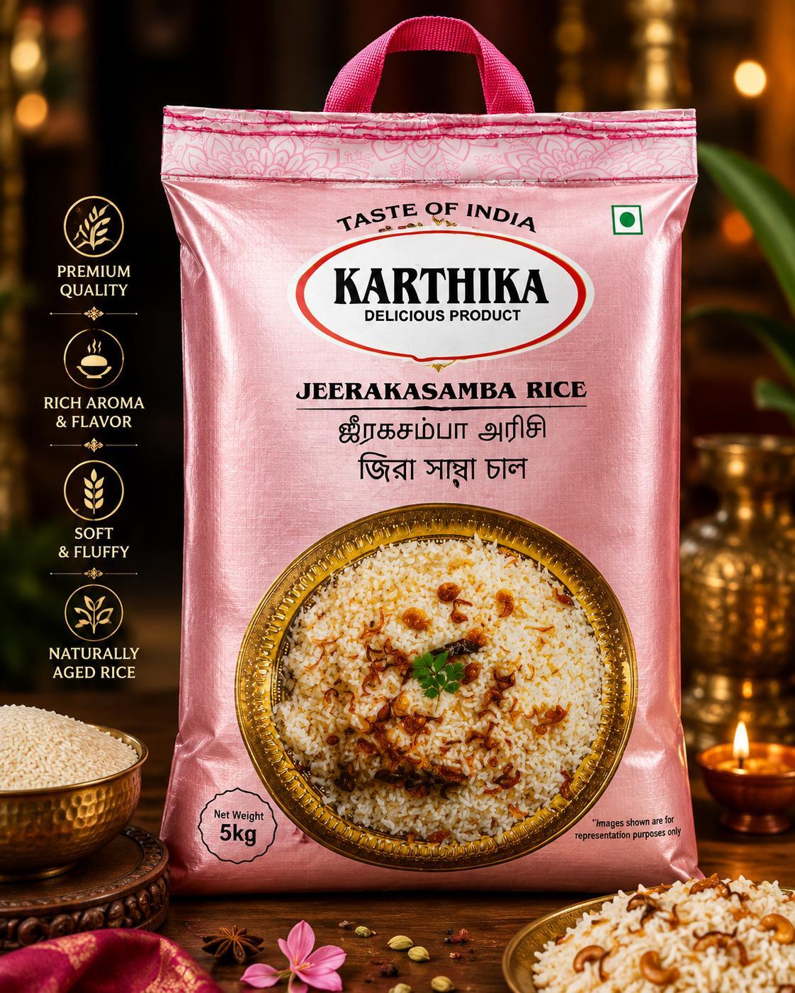 *Karthika Jeerakasala Rice 5 Kg (India)