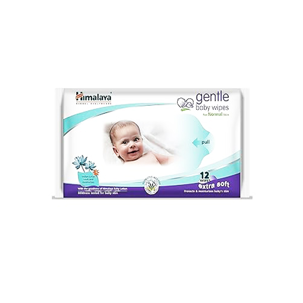 Himalaya Gentle Baby Wipes 12s Pack