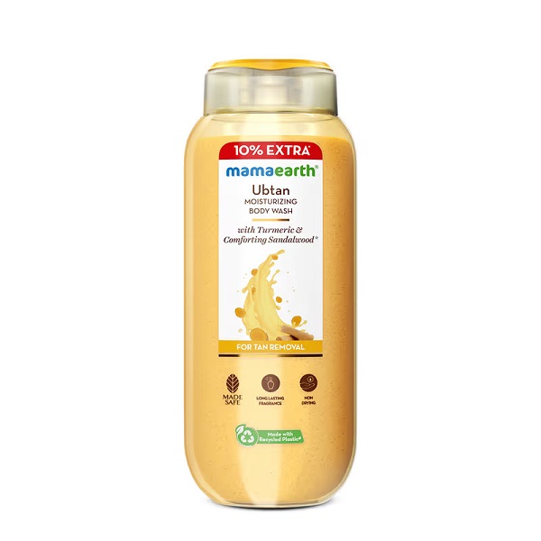 Mamaearth Ubtan Moisturizing Body Wash with Turmeric & Comforting Sandalwood 275ml