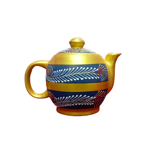 Clay Tea Jug Painted 1pc