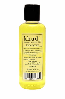 Khadi India Lemon Grass Jasmine Massage Oil 210Ml