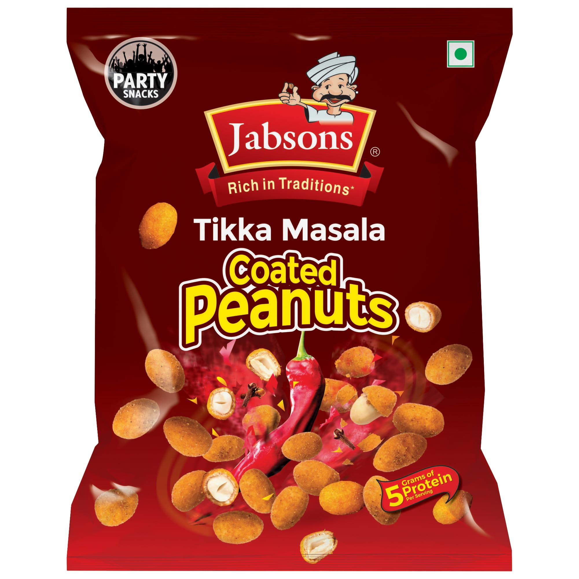 JABSONS TIKKA MASALA COATED PEANUTS 150 GM