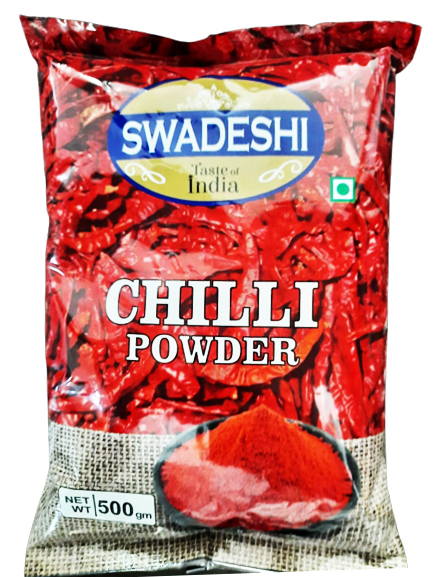 Swadeshi Chilli Powder 500gm Pouch
